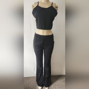 Women's Black Flare Pants Set